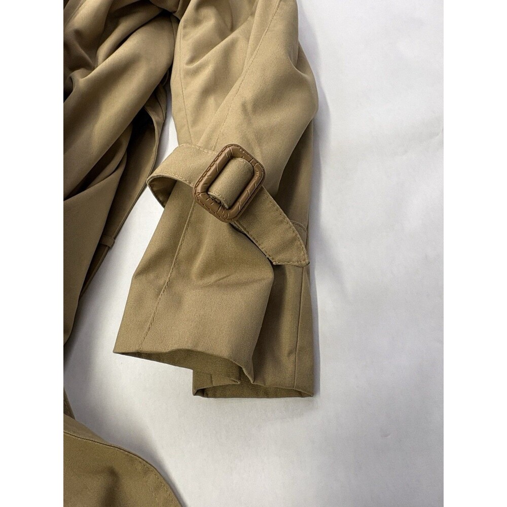 Vintage Repp Ltd Trench Coat Mens 42 Tan Plaid Lined Belted Korea - Picture 16 of 16